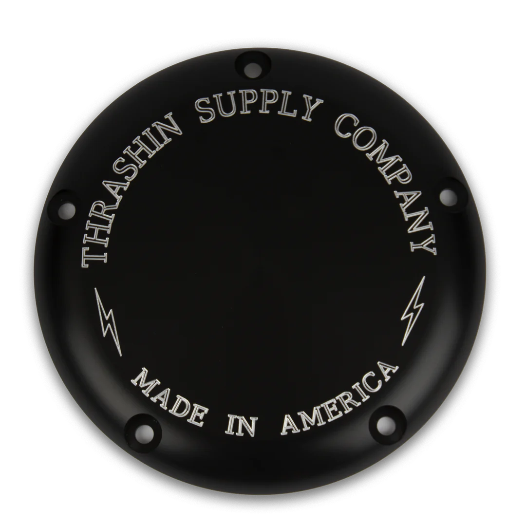 THRASHIN SUPPLY 5-Hole Billet Derby Cover - Twice Cut