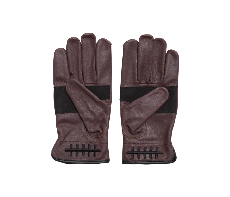 DEATH GRIP LEATHER GLOVES BROWN