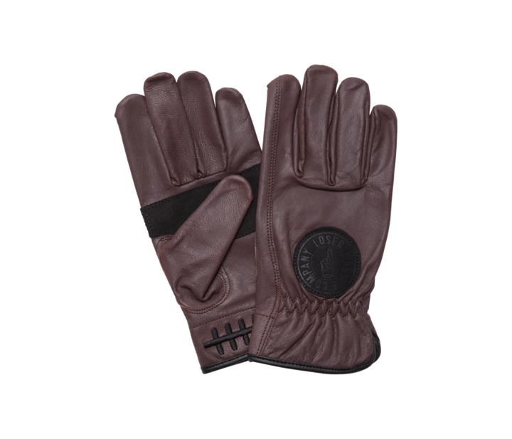 DEATH GRIP LEATHER GLOVES BROWN
