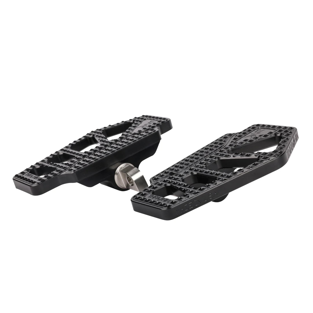 Thrashin Apex Mini Floorboards - Black - Dyna, Sportster, FXR, Softail